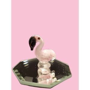 New! Blown Glass Miniature‎ Flamingo